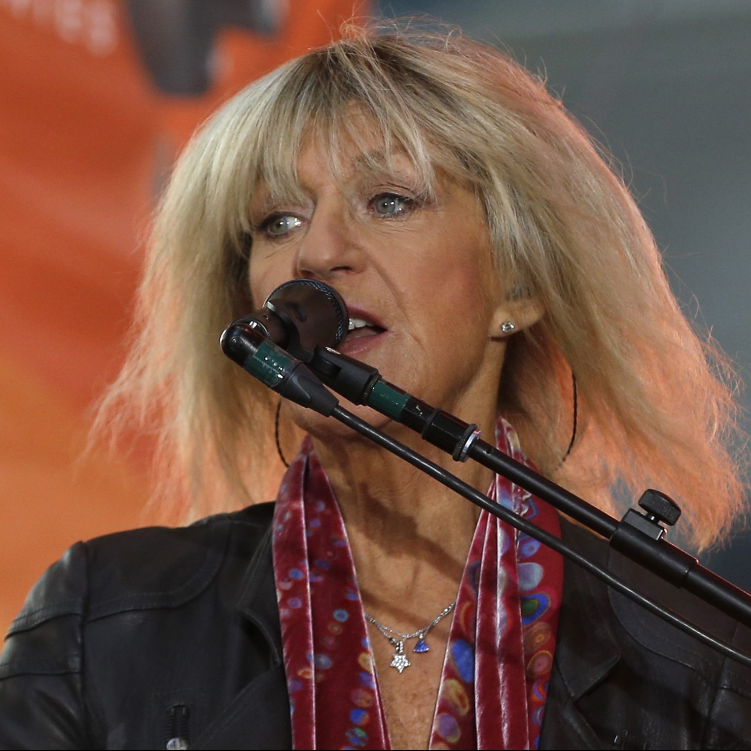 Keyboardist and singer Christine McVie of the rock band Fleetwood Mac performs on NBC's 'Today' show in New York City